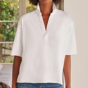 Frank & Eileen Patty Short-Sleeve Popover Henley Heritage Jersey White XS